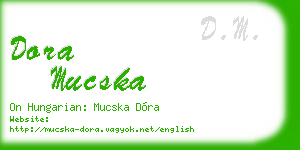 dora mucska business card